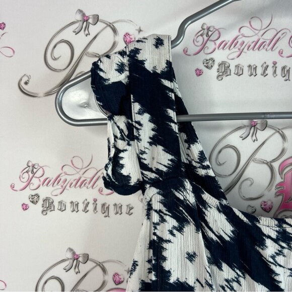 Ichi tank top flowers flowy ruffle detail Floral Print Sleeveless Top navy blue - Picture 6 of 11